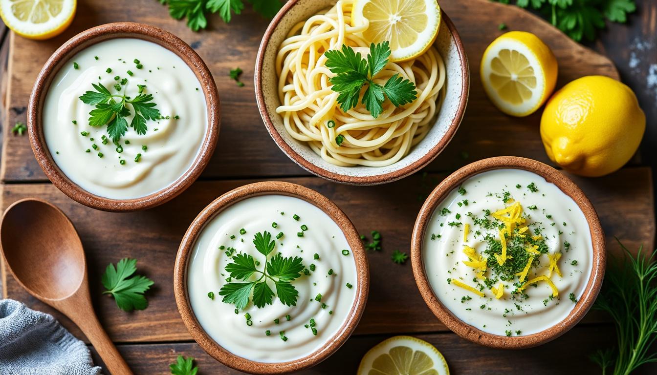 découvrez 3 sauces gourmandes au fromage blanc qui remplaceront la crème fraîche avec légèreté et saveur pour sublimer vos plats.