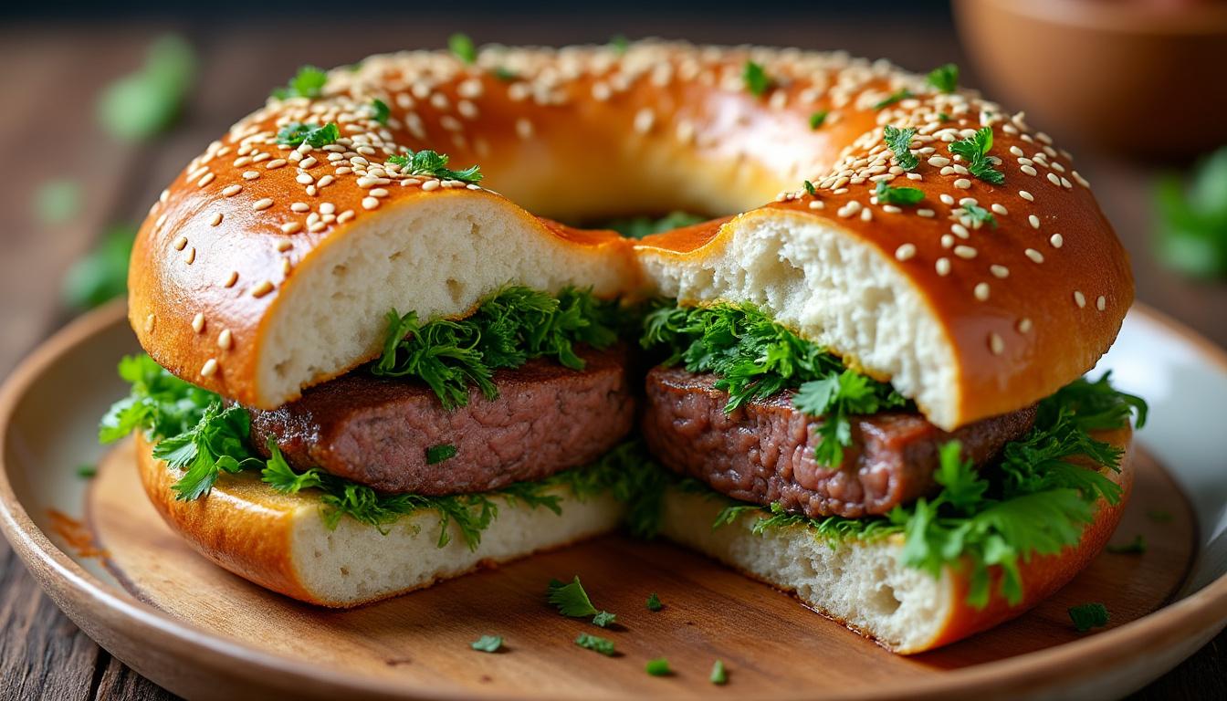 découvrez la tarte au bœuf bagel, la nouvelle tendance food gourmande à ne pas manquer. une recette savoureuse et originale à essayer absolument pour surprendre vos papilles.