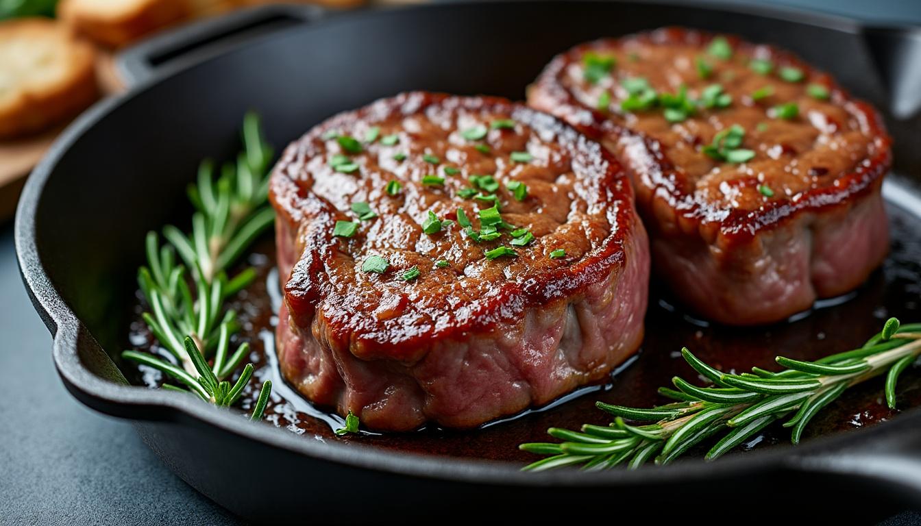 découvrez une technique simple pour réussir une croûte parfaite sur vos tournedos, garantissant des médaillons juteux et savoureux à chaque fois.