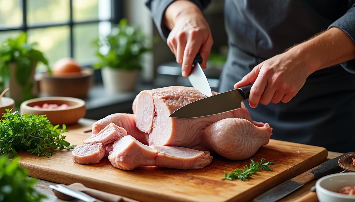 apprenez à tailler la carcasse de volaille comme un professionnel grâce à notre guide illustré spécialement conçu pour les débutants. techniques simples et conseils pratiques pour réussir facilement.