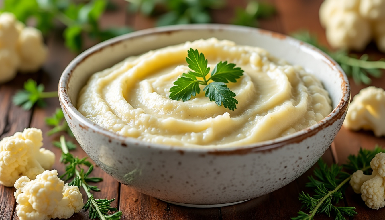 découvrez la purée de chou-fleur, un accompagnement crémeux et savoureux qui remplace parfaitement la pomme de terre. une recette légère et gourmande pour sublimer vos plats.